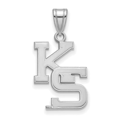 Sterlingsilber Rhodiniert Logoart Kansas State University K S Groß Anhänger