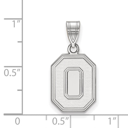 Sterlingsilber Rhodiniert Logoart The Ohio State University Buchstabe O Mittel Anhänger