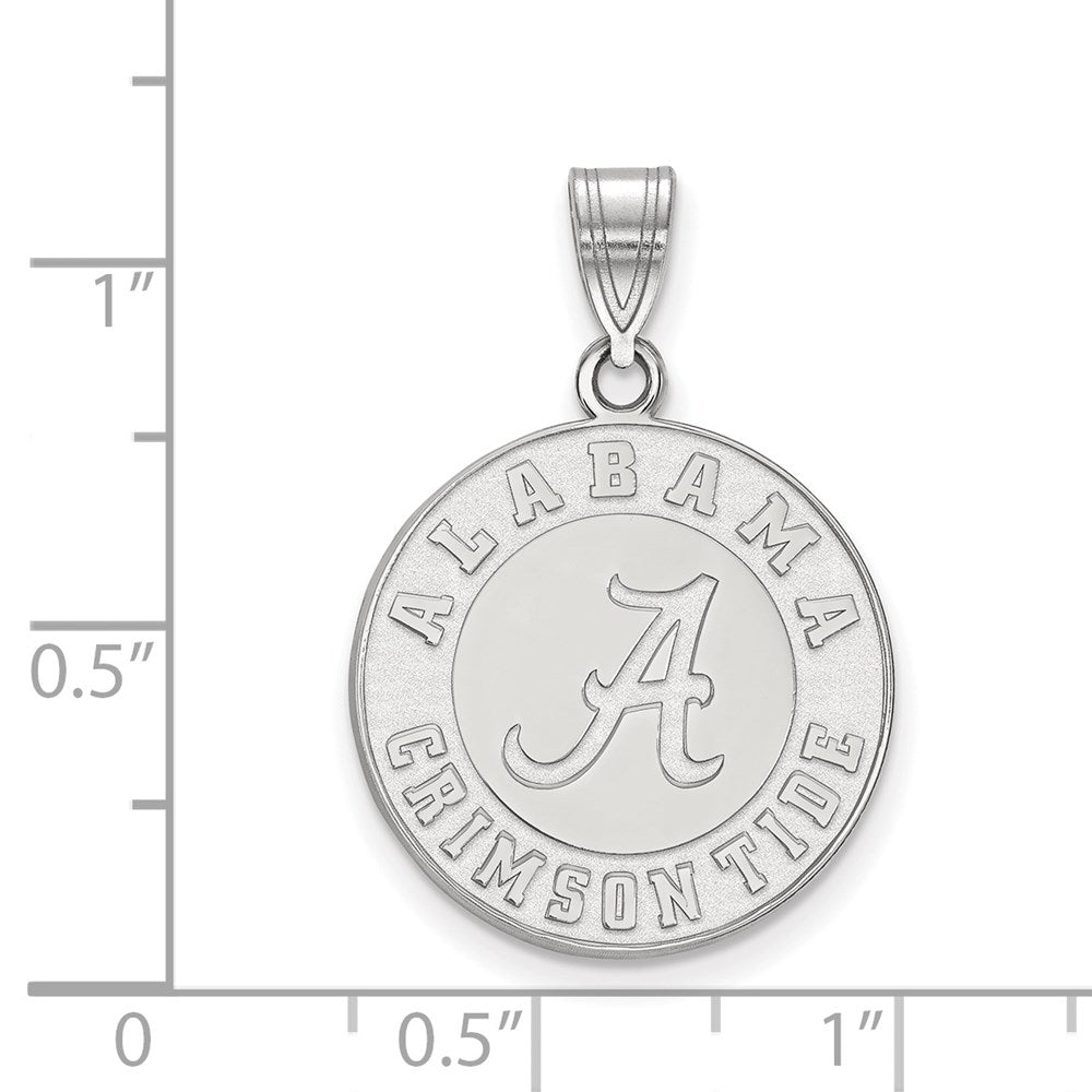 Sterlingsilber Rhodiniert Logoart University Of Alabama Crimson Tide Groß Plättchen Anhänger