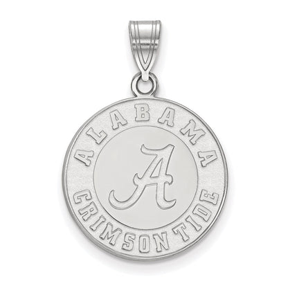 Sterlingsilber Rhodiniert Logoart University Of Alabama Crimson Tide Groß Plättchen Anhänger