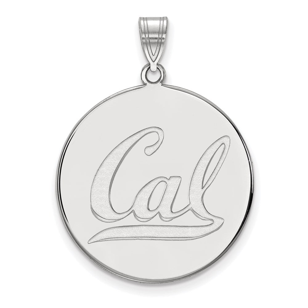 10K Weißgold Logoart University Of California Berkeley Extra Groß Plättchen Anhänger