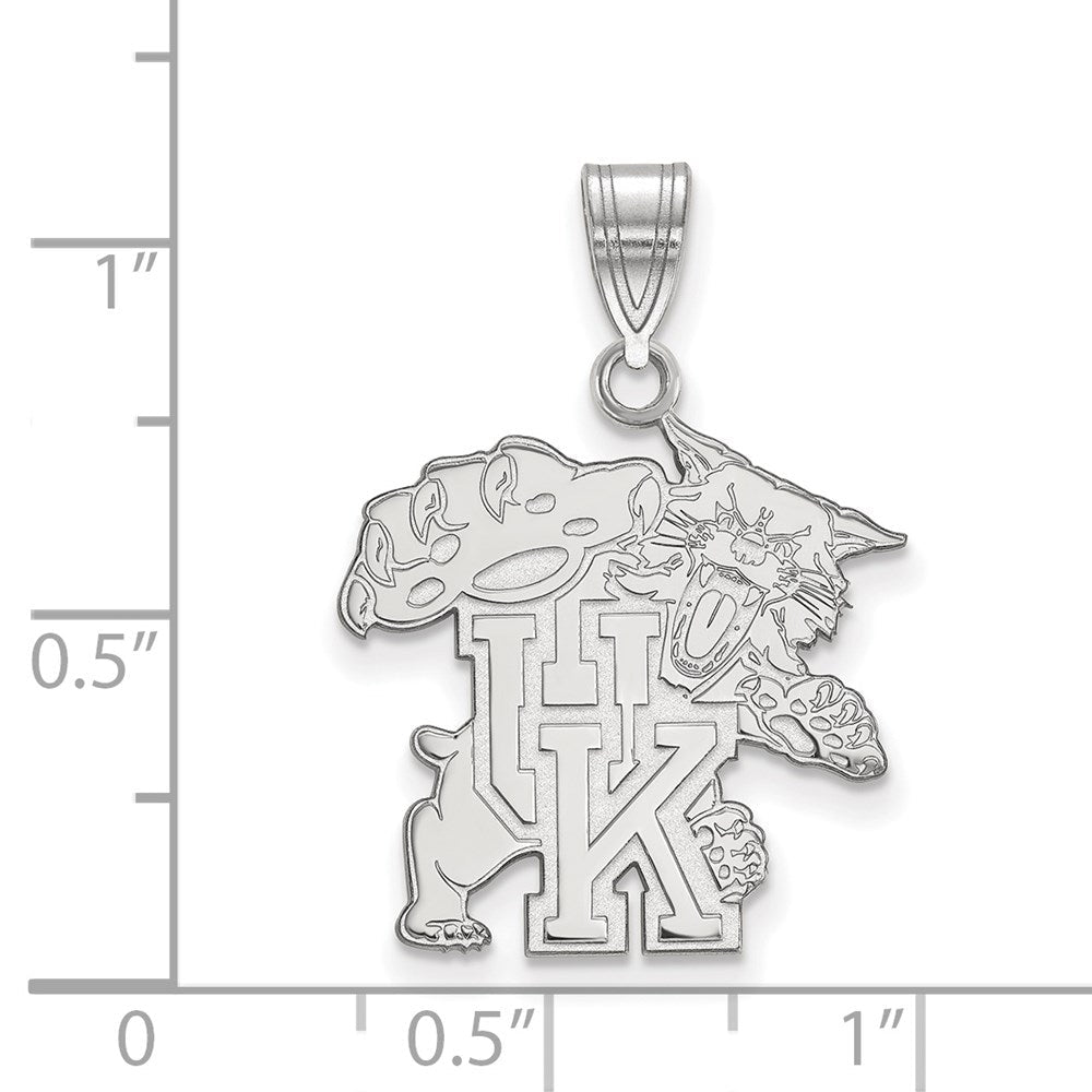 10K Weißgold Logoart University Of Kentucky U K Wildkatze Groß Anhänger