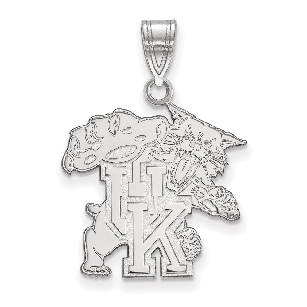 10K Weißgold Logoart University Of Kentucky U K Wildkatze Groß Anhänger