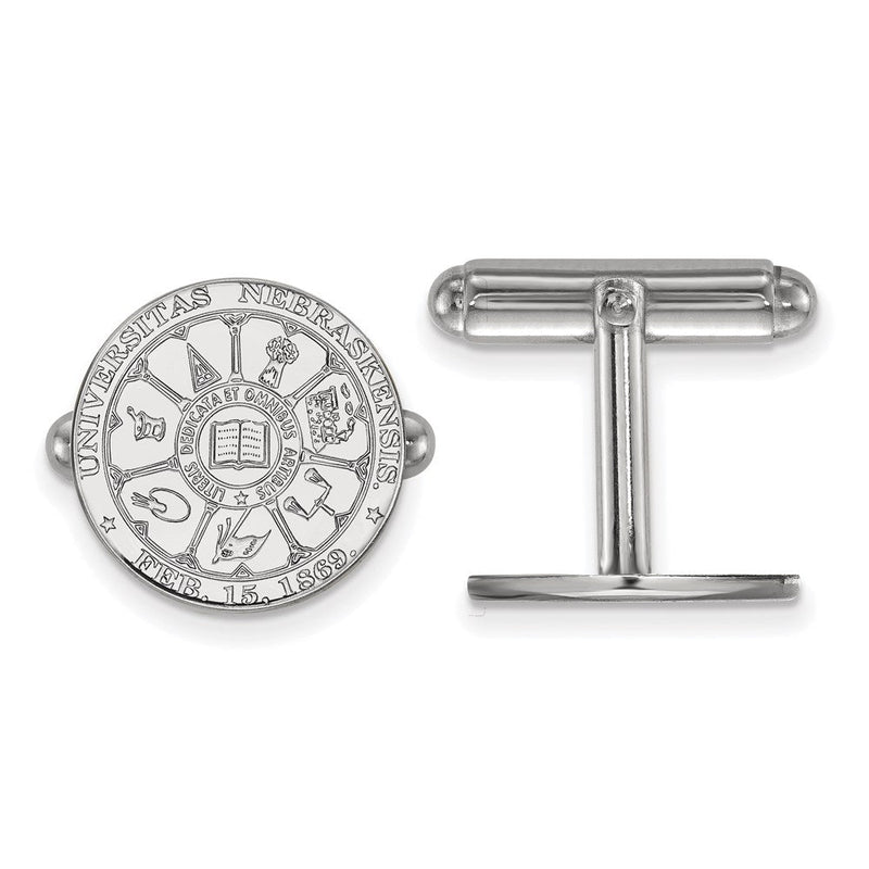 Sterlingsilber Rhodiniert Logoart University Of Nebraska Wappen Manschette Knöpfe