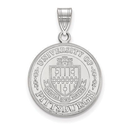 Sterlingsilber Rhodiniert Logoart University Of Pittsburgh Groß Wappen Anhänger