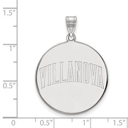Sterlingsilber Rhodiniert Logoart Villanova University Extra Groß Plättchen Anhänger