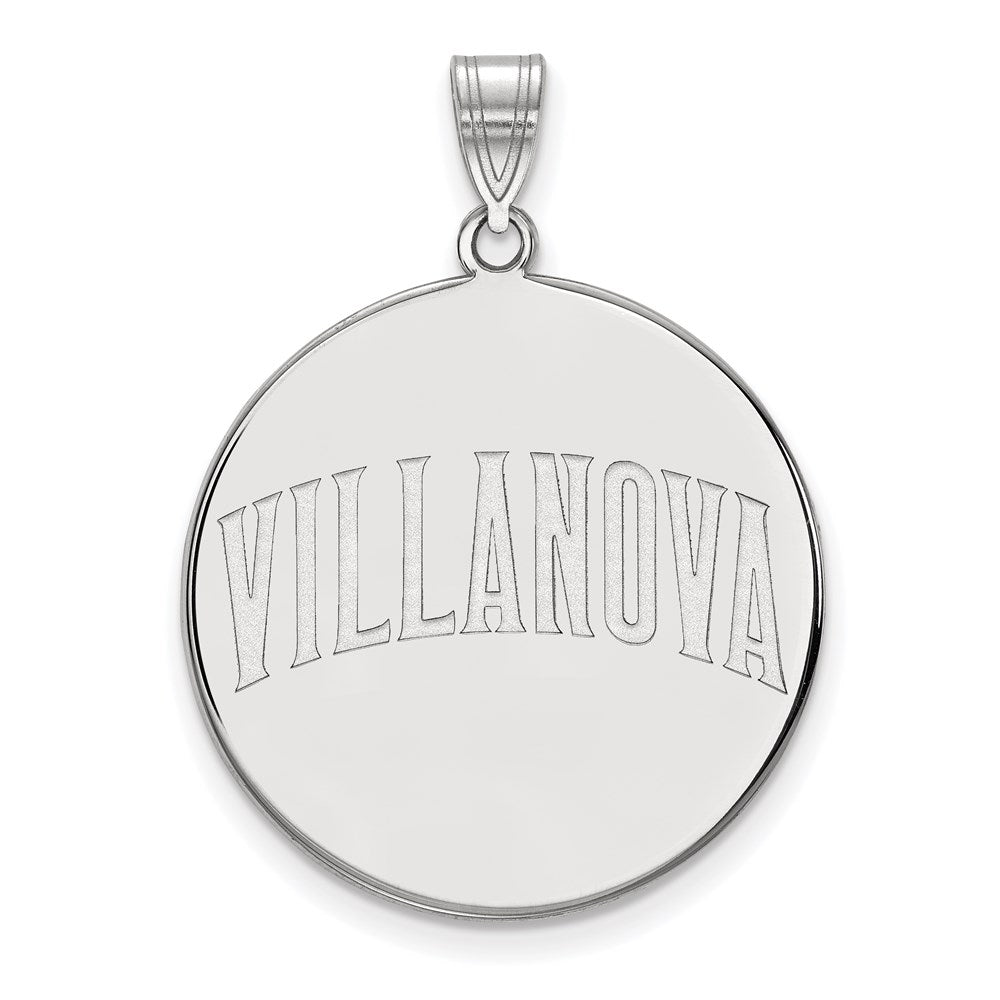 10K Weißgold Logoart Villanova University Extra Groß Plättchen Anhänger
