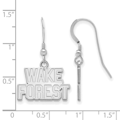 Sterlingsilber Rhodiniert Logoart Wake Forest University W F Klein Hängend Draht Ohrringe