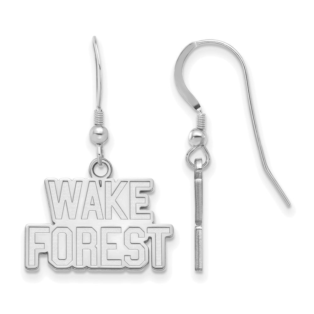Sterlingsilber Rhodiniert Logoart Wake Forest University W F Klein Hängend Draht Ohrringe