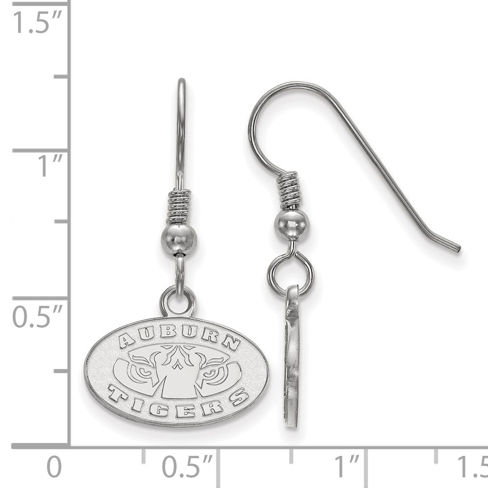 Sterlingsilber Rhodiniert Logoart Auburn Tigers Extra Klein Hängend Draht Ohrringe