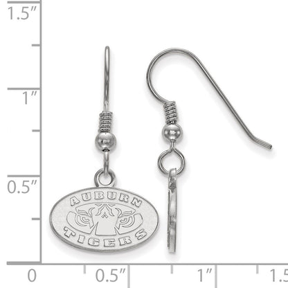 Sterlingsilber Rhodiniert Logoart Auburn Tigers Extra Klein Hängend Draht Ohrringe