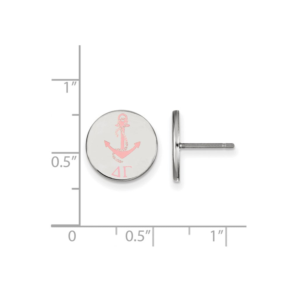 Sterlingsilber Rhodiniert Logoart Delta Gamma Sorority Symbol Farbe Emaille Ohrstecker