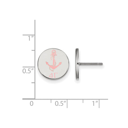 Sterlingsilber Rhodiniert Logoart Delta Gamma Sorority Symbol Farbe Emaille Ohrstecker