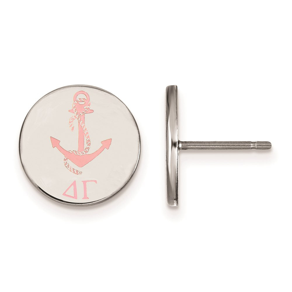 Sterlingsilber Rhodiniert Logoart Delta Gamma Sorority Symbol Farbe Emaille Ohrstecker