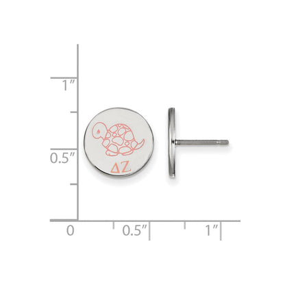 Sterlingsilber Rhodiniert Logoart Delta Zeta Sorority Symbol Farbe Emaille Ohrstecker
