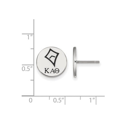 Sterlingsilber Rhodiniert Logoart Kappa Alpha Theta Sorority Symbol Farbe Emaille Ohrstecker
