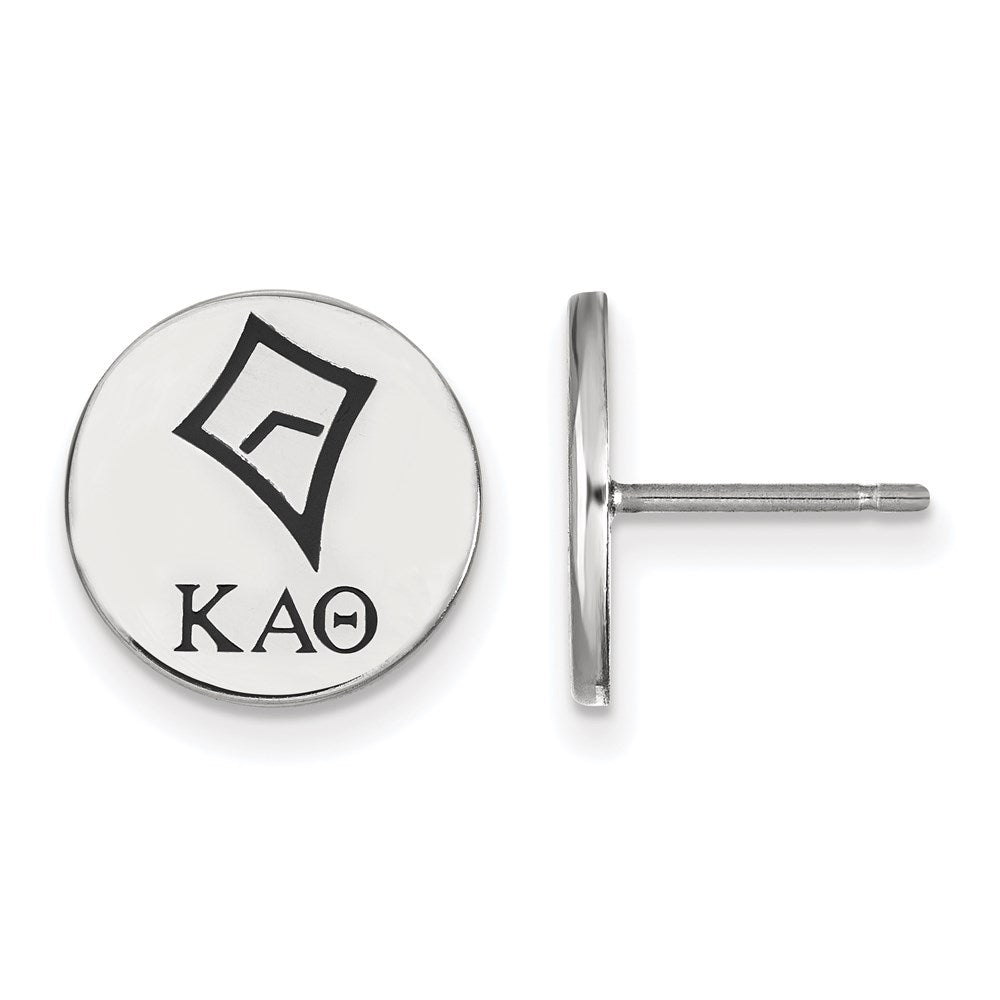 Sterlingsilber Rhodiniert Logoart Kappa Alpha Theta Sorority Symbol Farbe Emaille Ohrstecker