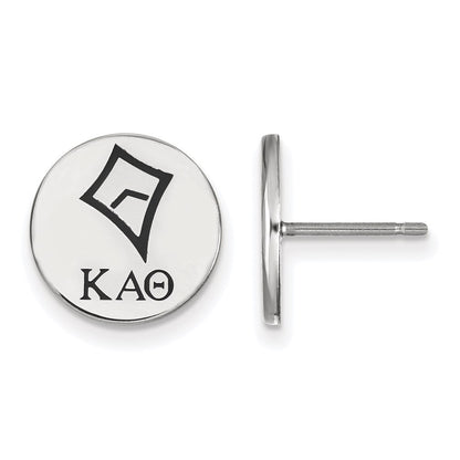 Sterlingsilber Rhodiniert Logoart Kappa Alpha Theta Sorority Symbol Farbe Emaille Ohrstecker