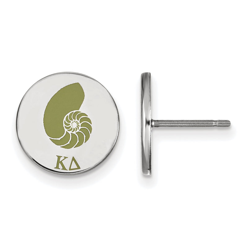 Sterlingsilber Rhodiniert Logoart Kappa Delta Sorority Symbol Farbe Emaille Ohrstecker