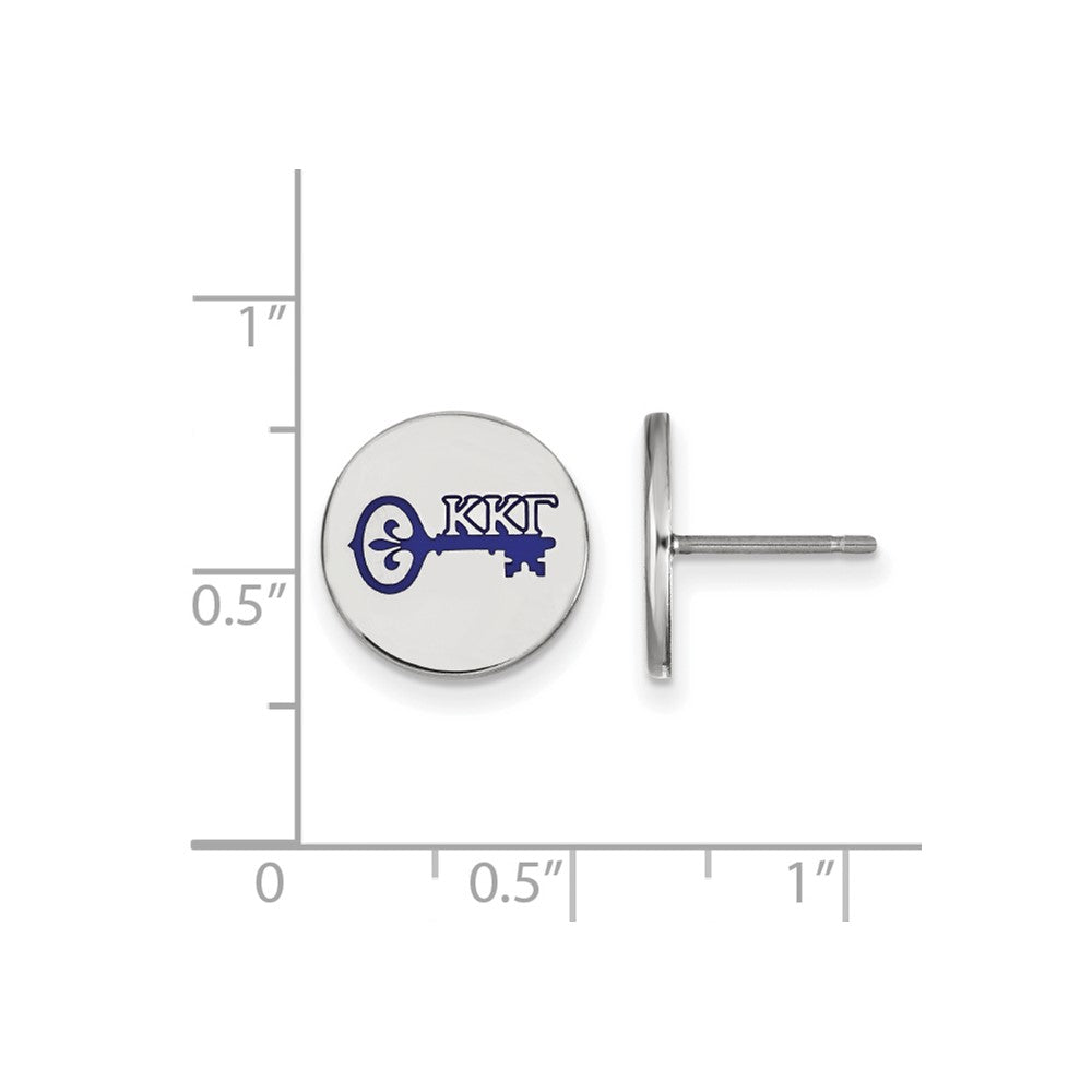 Sterlingsilber Rhodiniert Logoart Kappa Gamma Sorority Symbol Farbe Emaille Ohrstecker