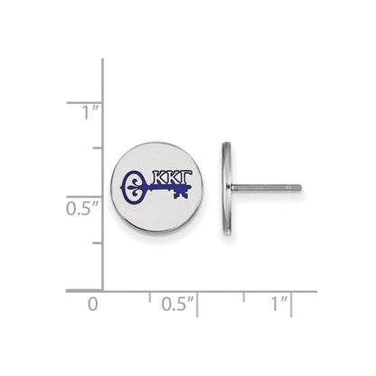 Sterlingsilber Rhodiniert Logoart Kappa Gamma Sorority Symbol Farbe Emaille Ohrstecker