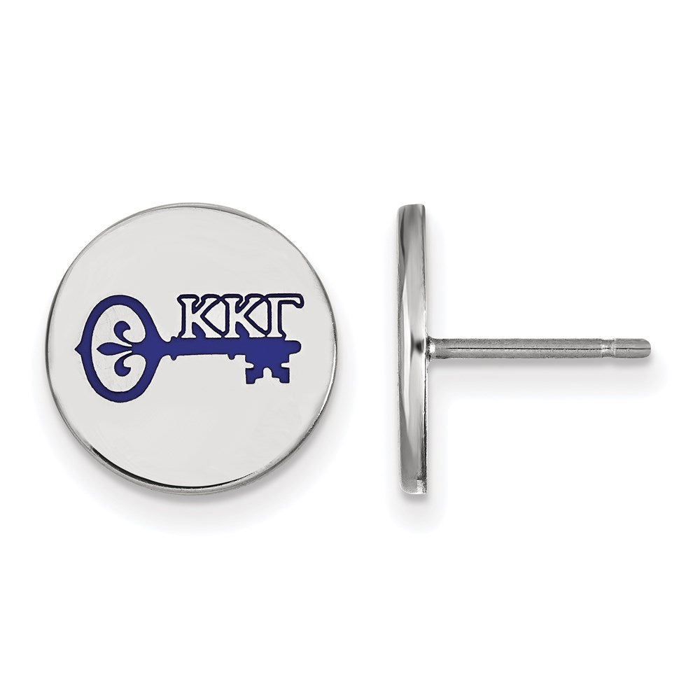 Sterlingsilber Rhodiniert Logoart Kappa Gamma Sorority Symbol Farbe Emaille Ohrstecker