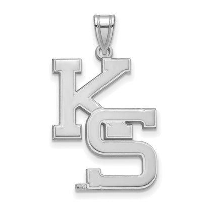 Sterlingsilber Rhodiniert Logoart Kansas State University K S Extra Groß Anhänger