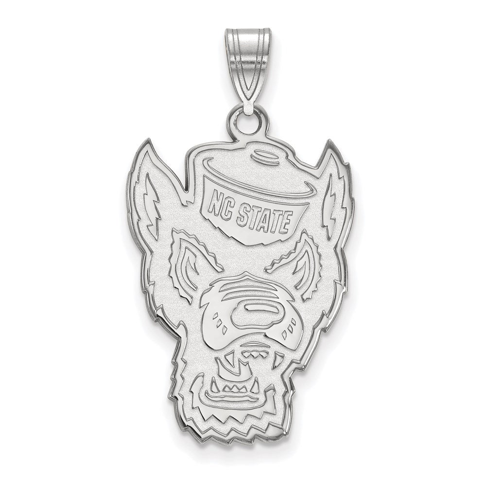 Sterlingsilber Rhodiniert Logoart North Carolina State University Wolf Extra Groß Anhänger