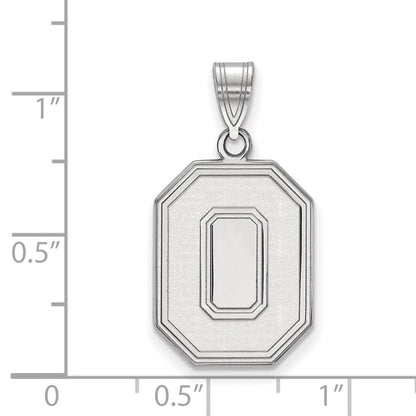 Sterlingsilber Rhodiniert Logoart The Ohio State University Buchstabe O Groß Anhänger