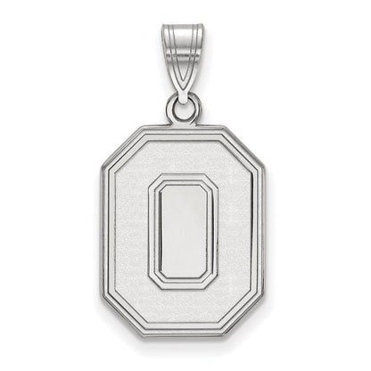 Sterlingsilber Rhodiniert Logoart The Ohio State University Buchstabe O Groß Anhänger