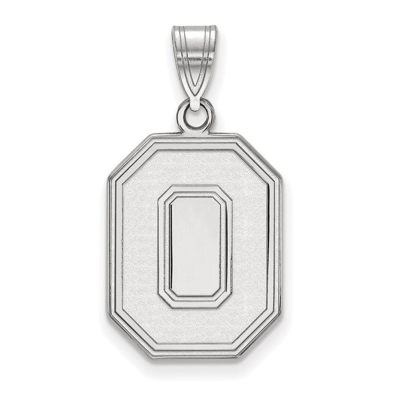 Sterlingsilber Rhodiniert Logoart The Ohio State University Buchstabe O Groß Anhänger