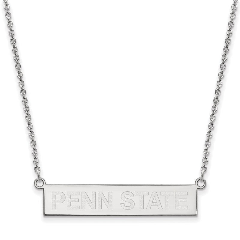 Sterlingsilber Rhodiniert Logoart Penn State University Klein Stab 18 Zoll Halskette