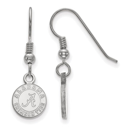 Sterlingsilber Rhodiniert Logoart University Of Alabama Crimson Tide Extra Klein Hängend Draht Ohrringe