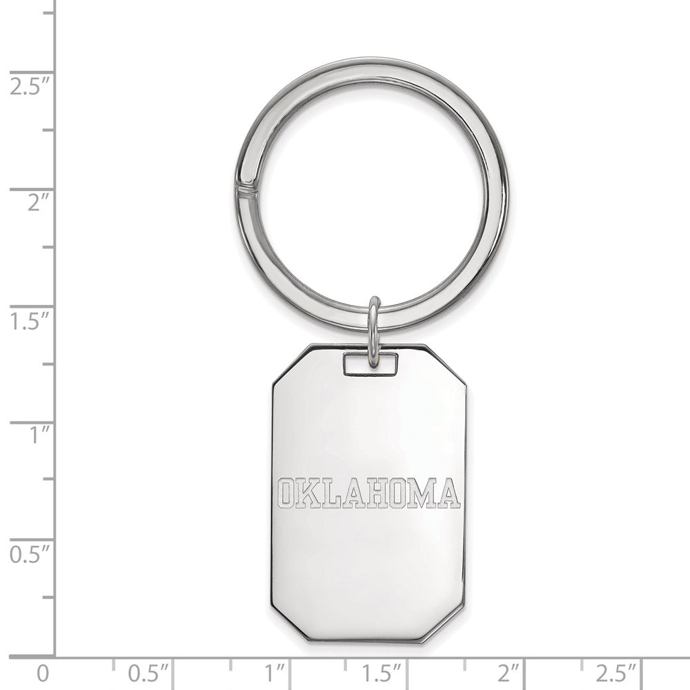 Sterlingsilber Rhodiniert Logoart University Of Oklahoma Key Ring