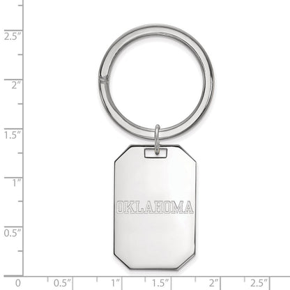 Sterlingsilber Rhodiniert Logoart University Of Oklahoma Key Ring