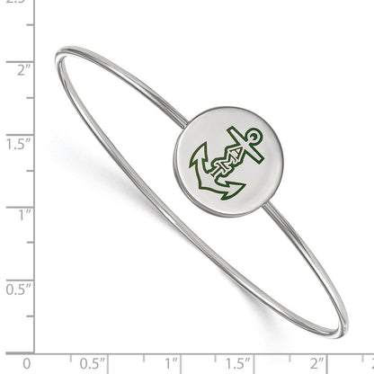 Sterlingsilber Rhodiniert Logoart Alpha Sigma Tau Emailliert Schieber auf Armreif Armband