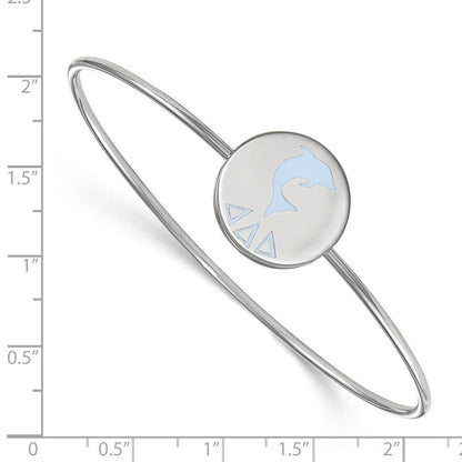 Sterlingsilber S. Rhodiniert Logoart Delta Emailliert Schieber auf Armreif Armband