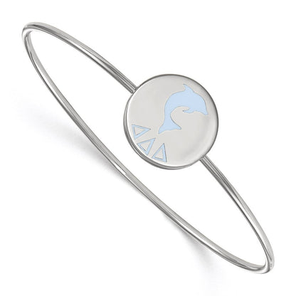 Sterlingsilber S. Rhodiniert Logoart Delta Emailliert Schieber auf Armreif Armband