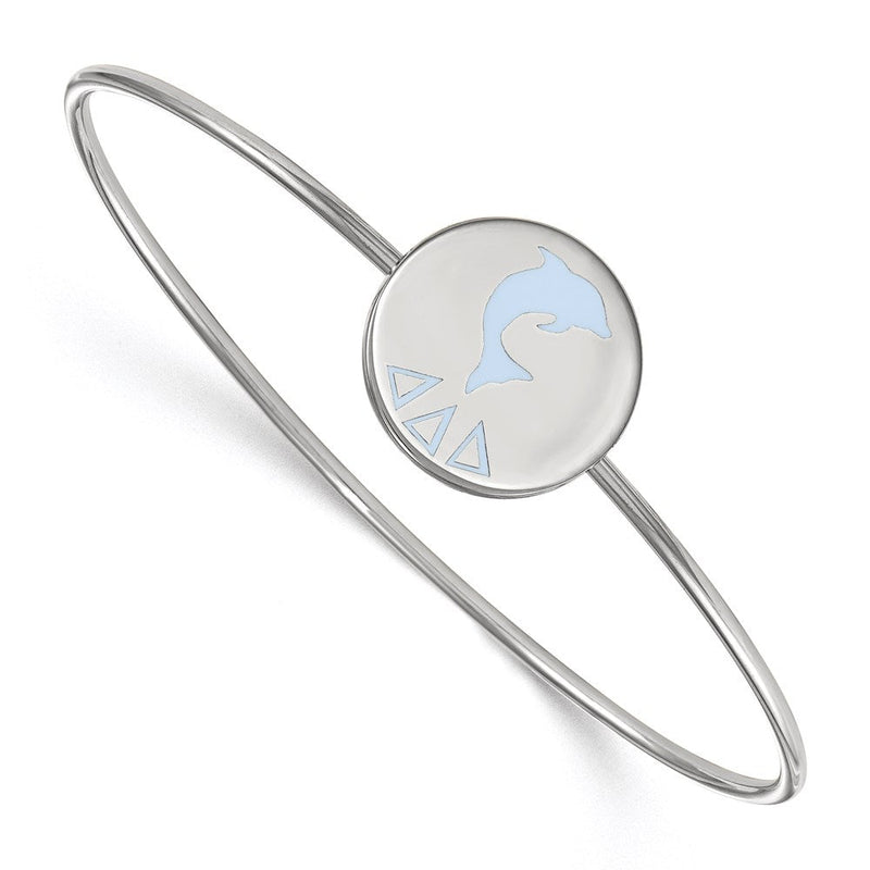 Sterlingsilber S. Rhodiniert Logoart Delta Emailliert Schieber auf Armreif Armband