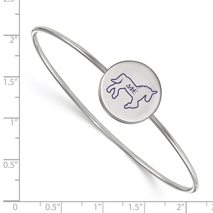 Sterlingsilber S. Rhodiniert Logoart Delta Phi Epsilon Emailliert Schieber auf Armreif Armband