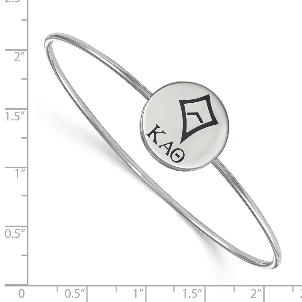 Sterlingsilber S. Rhodiniert Logoart Kappa Alpha Theta Emailliert Schieber auf Armreif Armband