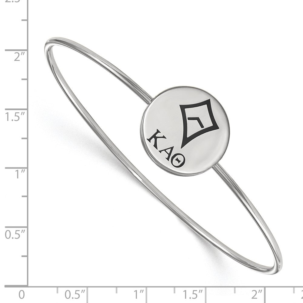 Sterlingsilber S. Rhodiniert Logoart Kappa Alpha Theta Emailliert Schieber auf Armreif Armband