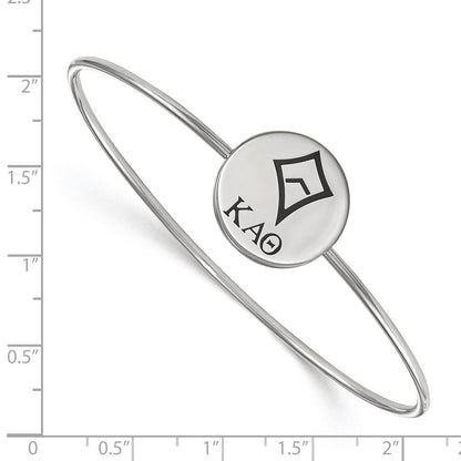 Sterlingsilber S. Rhodiniert Logoart Kappa Alpha Theta Emailliert Schieber auf Armreif Armband