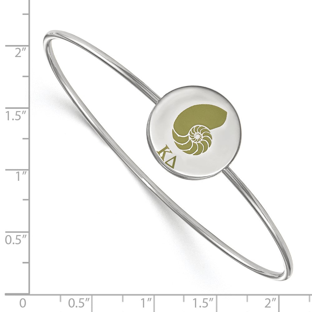 Sterlingsilber Rhodiniert Logoart Kappa Delta Emailliert Schieber auf Armreif Armband