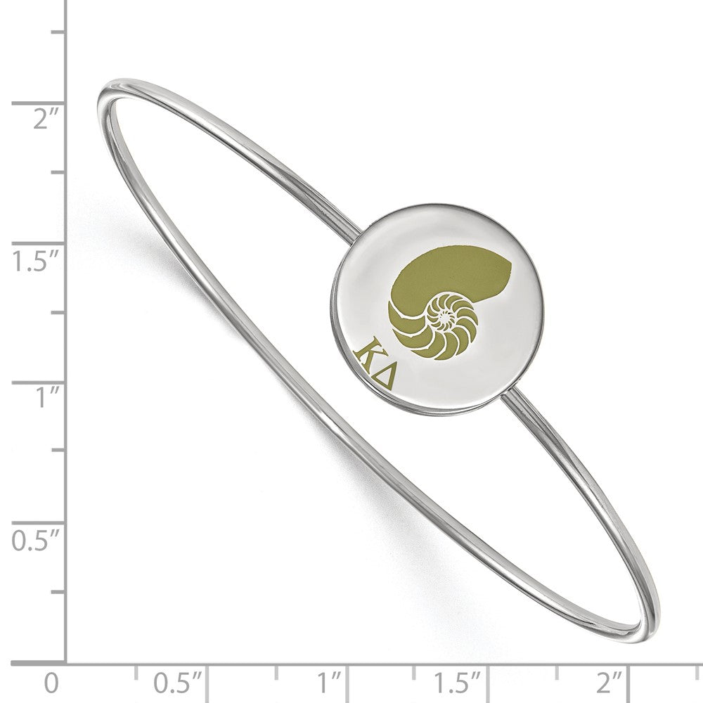 Sterlingsilber Rhodiniert Logoart Kappa Delta Emailliert Schieber auf Armreif Armband