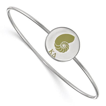Sterlingsilber Rhodiniert Logoart Kappa Delta Emailliert Schieber auf Armreif Armband