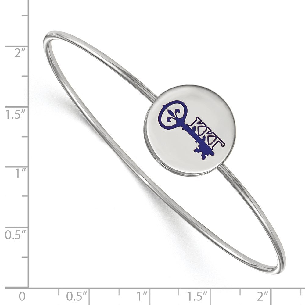 Sterlingsilber S. Rhodiniert Logoart Kappa Gamma Emailliert Schieber auf Armreif Armband