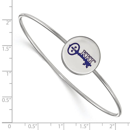 Sterlingsilber S. Rhodiniert Logoart Kappa Gamma Emailliert Schieber auf Armreif Armband