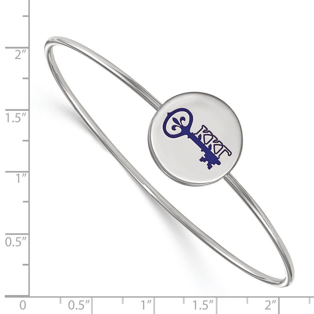 Sterlingsilber S. Rhodiniert Logoart Kappa Gamma Emailliert Schieber auf Armreif Armband
