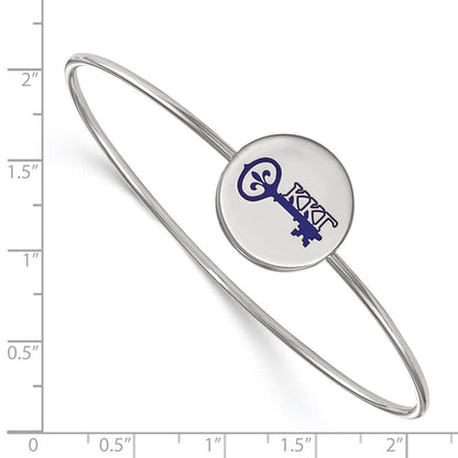 Sterlingsilber S. Rhodiniert Logoart Kappa Gamma Emailliert Schieber auf Armreif Armband